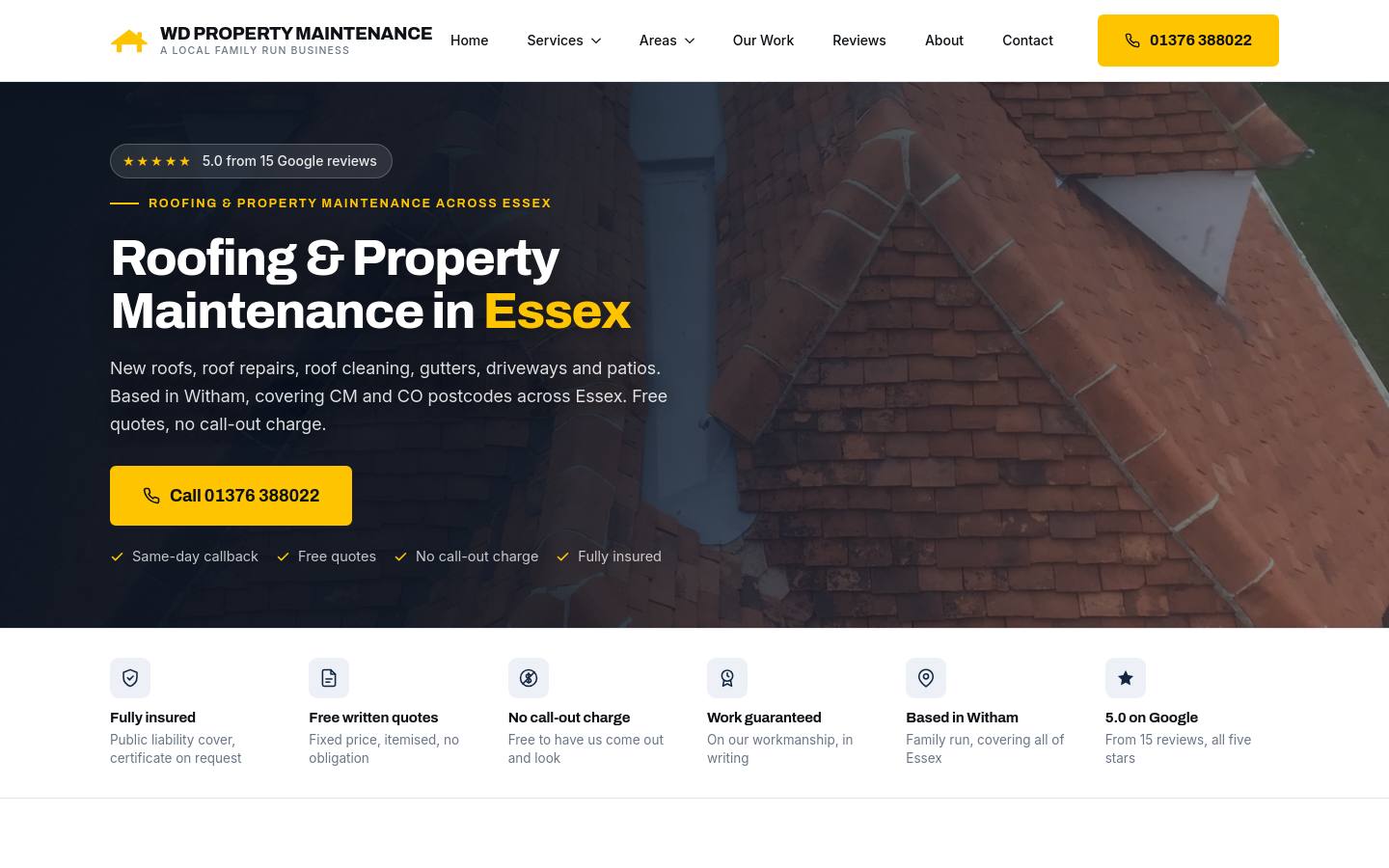 WD Property Maintenance homepage